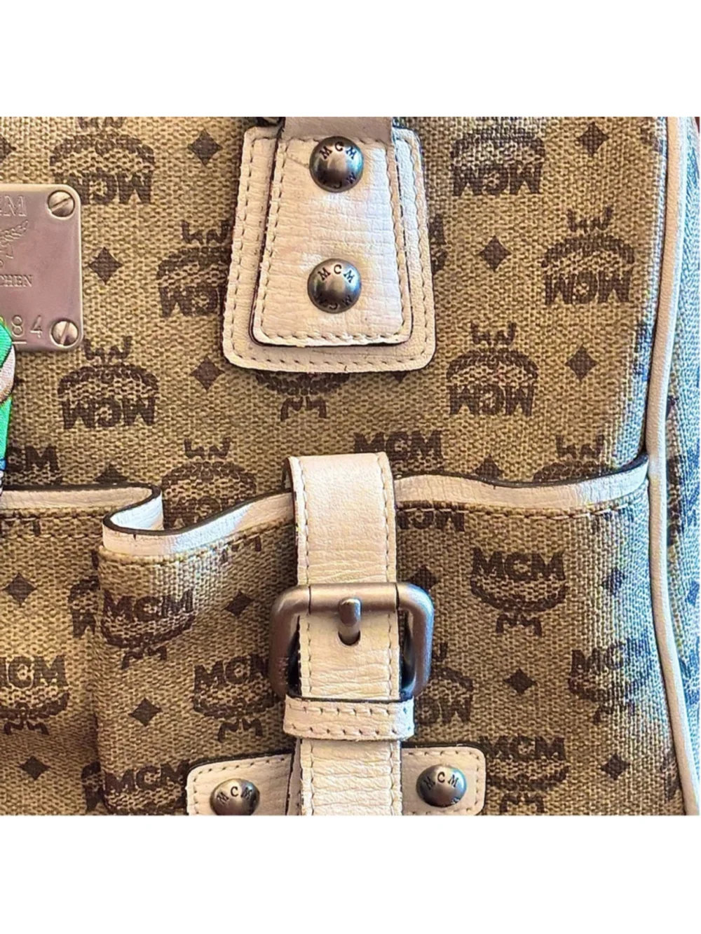 MCM boston leather
